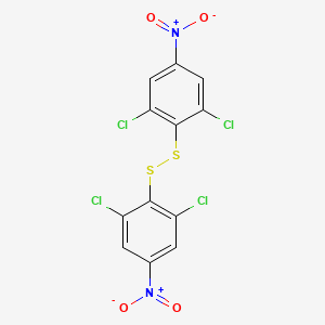 molecular formula C12H4Cl4N2O4S2 B13864532 1,3-Dichloro-2-[(2,6-dichloro-4-nitrophenyl)disulfanyl]-5-nitrobenzene 