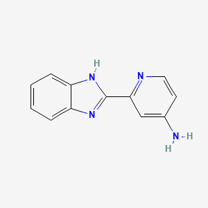 molecular formula C12H10N4 B1386457 2-(1H-Benzo[d]imidazol-2-yl)pyridin-4-amine CAS No. 1082192-60-6