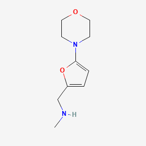 molecular formula C10H16N2O2 B1386459 N-Methyl-N-[(5-morpholin-4-yl-2-furyl)methyl]amine CAS No. 1086379-50-1