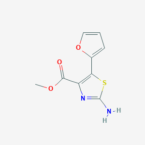 molecular formula C9H8N2O3S B1386468 Methyl 2-Amino-5-(2-furyl)-1,3-thiazole-4-carboxylate CAS No. 1086375-68-9
