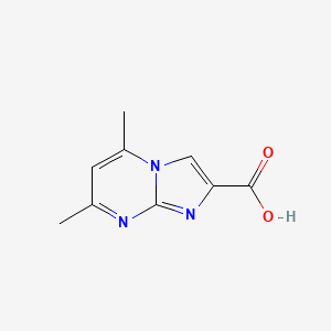 molecular formula C9H9N3O2 B1386469 5,7-Dimethylimidazo[1,2-a]pyrimidine-2-carboxylic acid CAS No. 111984-01-1