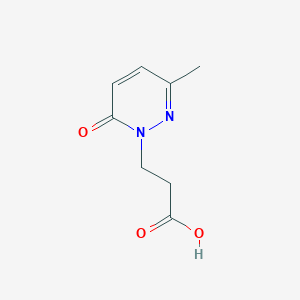 molecular formula C8H10N2O3 B1386480 3-(3-Methyl-6-oxo-6H-pyridazin-1-YL)-propionic acid CAS No. 867130-46-9