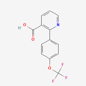 molecular formula C13H8F3NO3 B1386486 2-[4-(Trifluoromethoxy)phenyl]nicotinic acid CAS No. 1086380-00-8