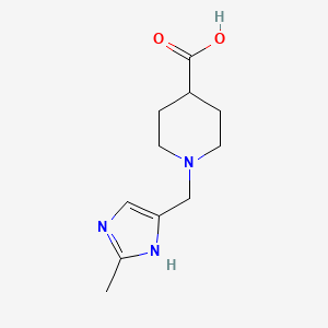 molecular formula C11H17N3O2 B1386489 1-[(2-Methyl-1H-imidazol-4-yl)methyl]piperidine-4-carboxylic acid CAS No. 1086380-52-0