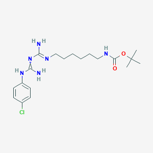 molecular formula C19H31ClN6O2 B13864898 tert-Butyl (6-(3-(N-(4-Chlorophenyl)carbamimidoyl)guanidino)hexyl)carbamate 