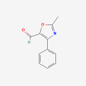 molecular formula C11H9NO2 B1386493 2-Methyl-4-phenyl-1,3-oxazole-5-carbaldehyde CAS No. 1086379-16-9