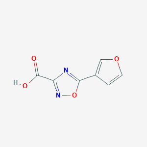 molecular formula C7H4N2O4 B1386495 5-(3-Furyl)-1,2,4-oxadiazole-3-carboxylic acid CAS No. 1086380-44-0
