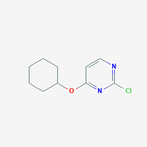 molecular formula C10H13ClN2O B1386500 2-Chloro-4-(cyclohexyloxy)pyrimidine CAS No. 1086376-48-8