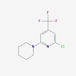 molecular formula C11H12ClF3N2 B1386501 2-Chloro-6-piperidin-1-yl-4-(trifluoromethyl)pyridine CAS No. 1086376-19-3