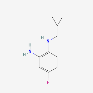 molecular formula C10H13FN2 B1386502 N1-(cyclopropylmethyl)-4-fluorobenzene-1,2-diamine CAS No. 1039986-83-8