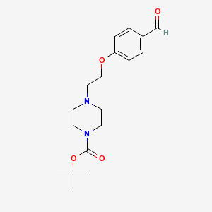 molecular formula C18H26N2O4 B1386503 tert-Butyl 4-[2-(4-Formylphenoxy)ethyl]piperazine-1-carboxylate CAS No. 1086378-39-3