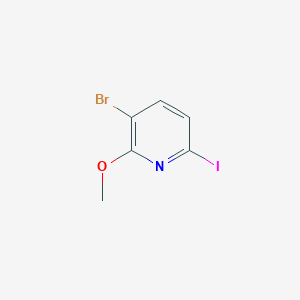 molecular formula C6H5BrINO B13865058 3-Bromo-6-iodo-2-methoxypyridine CAS No. 1260669-96-2