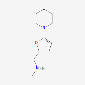 molecular formula C11H18N2O B1386507 N-Methyl-N-[(5-piperidin-1-yl-2-furyl)methyl]amine CAS No. 1086379-47-6