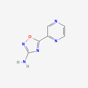 molecular formula C6H5N5O B1386515 5-Pyrazin-2-yl-1,2,4-oxadiazol-3-amine CAS No. 1086378-64-4