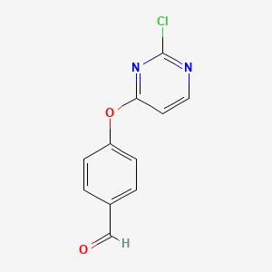 B1386516 4-[(2-Chloropyrimidin-4-yl)oxy]benzaldehyde CAS No. 1086378-89-3
