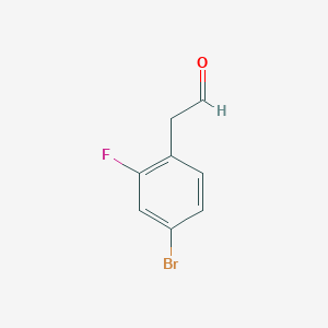 molecular formula C8H6BrFO B1386517 (4-Bromo-2-fluorophenyl)acetaldehyde CAS No. 916516-85-3