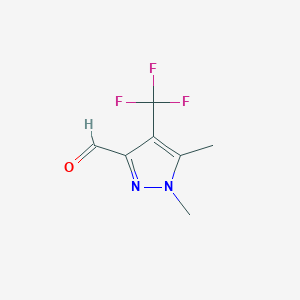 B1386519 1,5-Dimethyl-4-(trifluoromethyl)-1H-pyrazole-3-carbaldehyde CAS No. 1216529-33-7