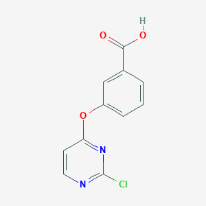 molecular formula C11H7ClN2O3 B1386524 3-[(2-Chloropyrimidin-4-yl)oxy]benzoic acid CAS No. 1086379-66-9