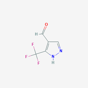 molecular formula C5H3F3N2O B1386526 3-(三氟甲基)-1H-吡唑-4-甲醛 CAS No. 1001020-14-9
