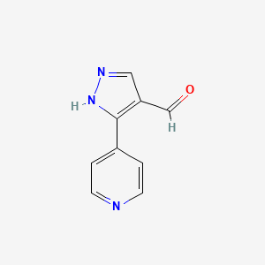 molecular formula C9H7N3O B1386527 3-吡啶-4-基-1H-吡唑-4-甲醛 CAS No. 1152541-94-0