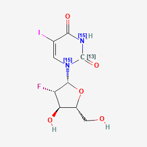 molecular formula C9H10FIN2O5 B13865318 Fialuridine-15N2,13C 