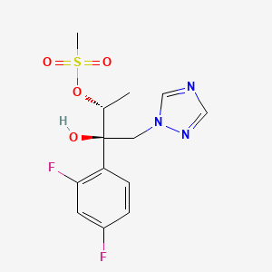 molecular formula C13H15F2N3O4S B13865337 (2R,3R)-3-(2,4-difluorophenyl)-3-hydroxy-4-(1H-1,2,4-triazol-1-yl)butan-2-yl methanesulfonate CAS No. 133775-26-5