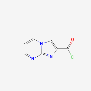 molecular formula C7H4ClN3O B1386536 咪唑并[1,2-a]嘧啶-2-甲酰氯 CAS No. 754928-12-6