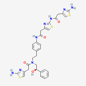 molecular formula C31H32N8O4S3 B13865360 Di(2-Amino-4-thiazolyl)acetyl Mirabegron 
