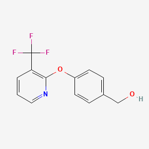 molecular formula C13H10F3NO2 B1386538 (4-{[3-(Trifluoromethyl)pyridin-2-yl]oxy}phenyl)methanol CAS No. 1086376-57-9