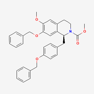 molecular formula C33H33NO5 B13865381 Dibenzyloxy (+)-S-N-Methylcoclaurine-2(1H)-Carboxylate 