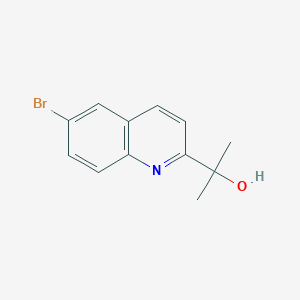 molecular formula C12H12BrNO B13865389 2-(6-Bromoquinolin-2-yl)propan-2-ol 