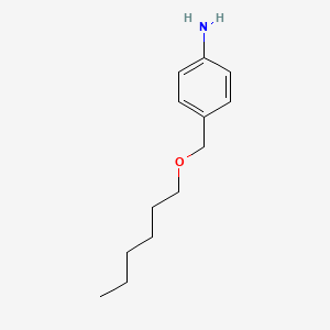 molecular formula C13H21NO B1386542 4-[(Hexyloxy)methyl]aniline CAS No. 1037130-42-9