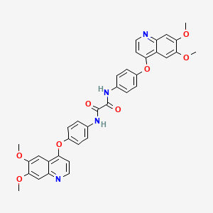 molecular formula C36H30N4O8 B13865424 N1,N2-Bis(4-((6,7-dimethoxyquinolin-4-yl)oxy)phenyl)oxalamide 