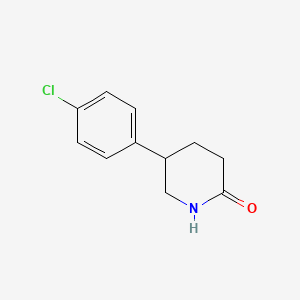 molecular formula C11H12ClNO B13865439 2-Piperidinone, 5-(4-chlorophenyl)- 
