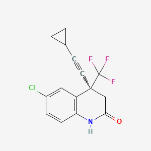 molecular formula C15H11ClF3NO B13865449 (R)-6-Chloro-4-(cyclopropylethynyl)-4-(trifluromethyl)-3,4-dihydroquinolin-2(1H)-one 