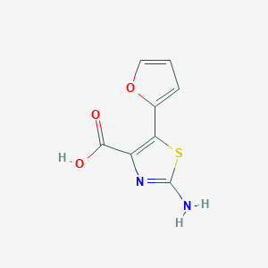 molecular formula C8H6N2O3S B1386546 2-Amino-5-(2-furyl)-1,3-thiazole-4-carboxylic acid CAS No. 1086380-29-1