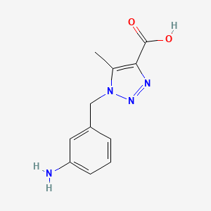 molecular formula C11H12N4O2 B1386547 1-(3-Aminobenzyl)-5-methyl-1H-1,2,3-triazole-4-carboxylic acid CAS No. 1086380-50-8