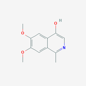 molecular formula C12H13NO3 B13865478 6,7-Dimethoxy-1-methylisoquinolin-4-OL CAS No. 949139-77-9