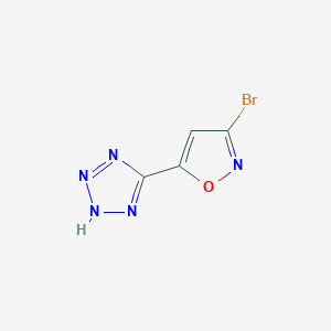 molecular formula C4H2BrN5O B13865528 3-bromo-5-(2H-tetrazol-5-yl)-1,2-oxazole 