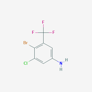 molecular formula C7H4BrClF3N B1386553 4-Bromo-3-chloro-5-(trifluoromethyl)aniline CAS No. 914225-58-4