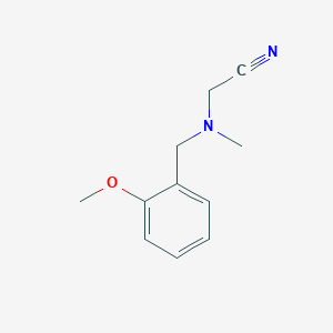 molecular formula C11H14N2O B13865547 Acetonitrile, 2-[[(2-methoxyphenyl)methyl]methylamino]- CAS No. 158663-50-4