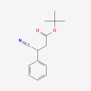 molecular formula C14H17NO2 B13865562 Tert-butyl 3-cyano-3-phenylpropanoate 