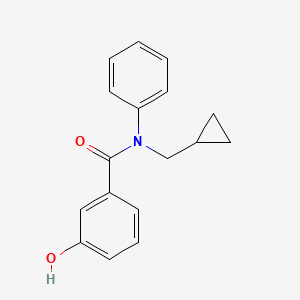 molecular formula C17H17NO2 B13865606 N-(cyclopropylmethyl)-3-hydroxy-N-phenylBenzamide 