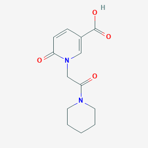 B1386563 6-Oxo-1-(2-oxo-2-(piperidin-1-yl)ethyl)-1,6-dihydropyridine-3-carboxylic acid CAS No. 1040051-19-1