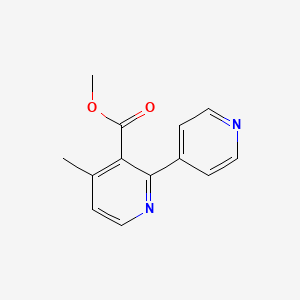 molecular formula C13H12N2O2 B13865632 Methyl 4-methyl-2-pyridin-4-ylpyridine-3-carboxylate 