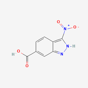 molecular formula C8H5N3O4 B13865669 3-nitro-1H-indazole-6-carboxylic acid 