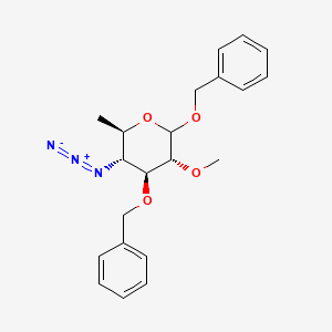 molecular formula C21H25N3O4 B13865675 Benzyl 4-Azido-4,6-dideoxy-2-O-methyl-3-O-benzyl-D-glucopyranoside 