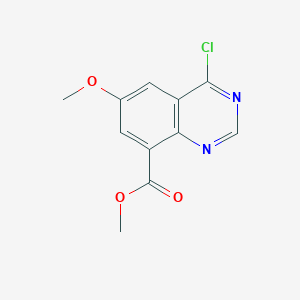 molecular formula C11H9ClN2O3 B13865688 Methyl 4-chloro-6-methoxyquinazoline-8-carboxylate 