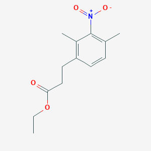 molecular formula C13H17NO4 B13865709 Ethyl 3-(2,4-dimethyl-3-nitrophenyl)propanoate 
