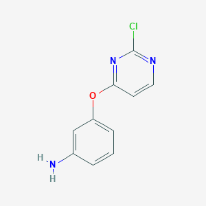 molecular formula C10H8ClN3O B1386572 3-((2-Chloropyrimidin-4-yl)oxy)aniline CAS No. 943314-62-3